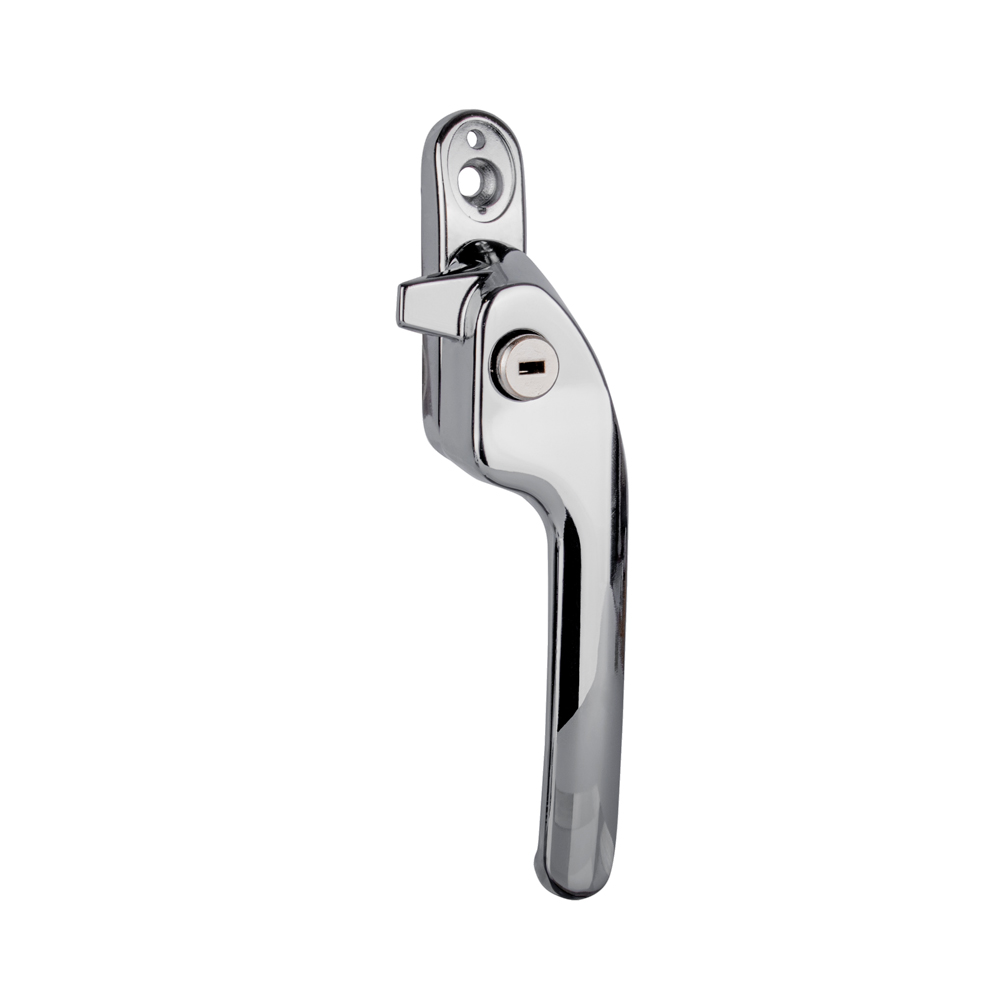 Timber Series Guru Cranked Locking Window Fastener - Hardex Chrome (Right Hand)